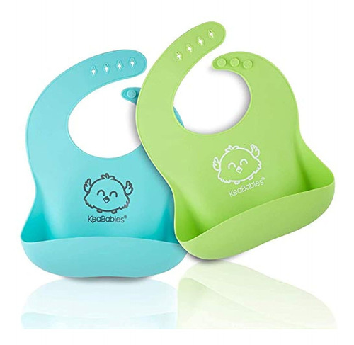 Keababies Silicone Baby Bibs - Waterproof,