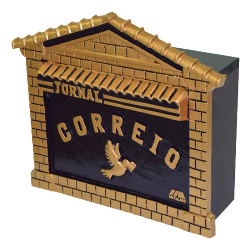 Caixa Correio Para Cartas Jornal Castelo Detras 15x44x30cm