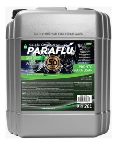 Aditivo Para Radiador Verde 20l Paraflu