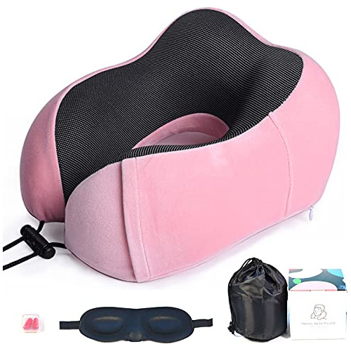 Almohada De Viaje De Espuma Viscoelástica Cómoda, Alm...