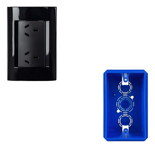 Llave Armada Toma Doble Norm. + Caja 10x5 Pvc Kalop Civil X5