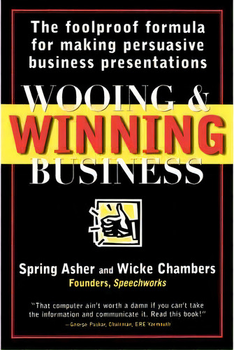Wooing And Winning Business, De Spring Asher. Editorial John Wiley Sons Inc, Tapa Blanda En Inglés