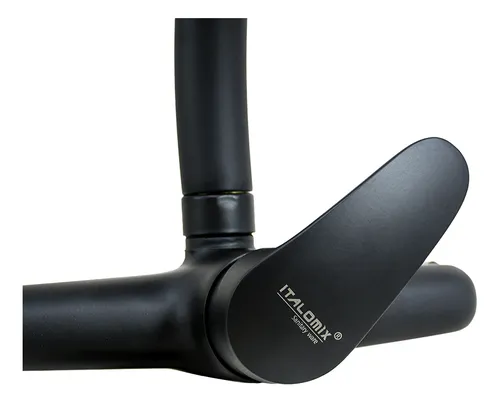 Grifo Monocomando 20cm Negro Pared Italomix Lh3257