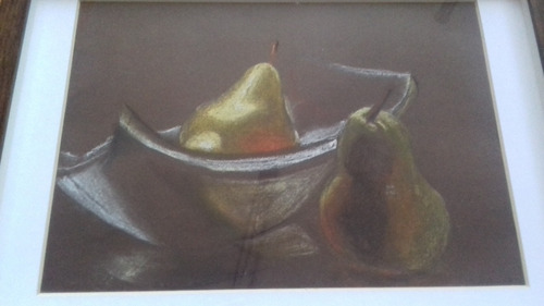 Quadro Com Paisagem De Frutas Com Vidro Anti Reflexo Novo