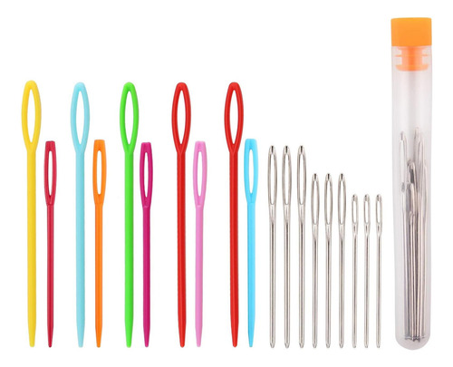 Agujas De Costura De Plástico Aiex 30pcs Y 9 Piezas De Rubas