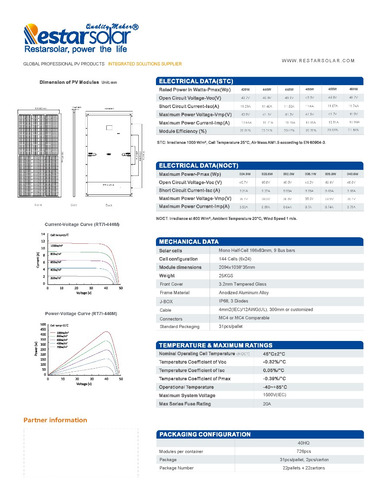 Panel Solar 450w 455w Monocristalino