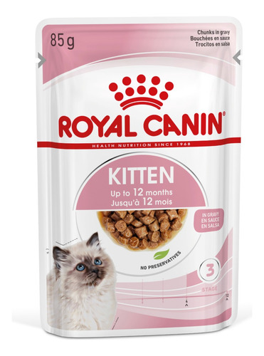 Royal Canin Pouch Gato Kitten Caja X 12 Unidades