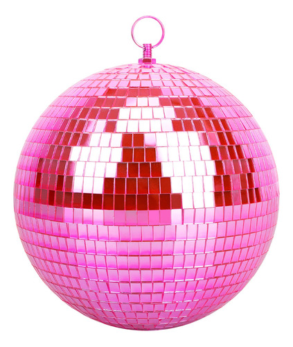 Bola De Espejos Disco 20cm  Rosa 1u