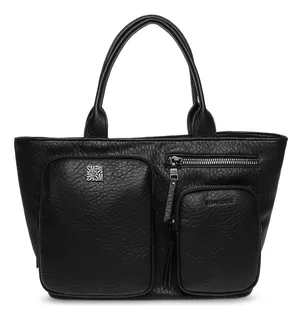 Bolsa Tote Bandria-p Steve Madden Mujer Acabado De Los Herrajes Níquel Color Negro Correa De Hombro Negro Diseño De La Tela Liso