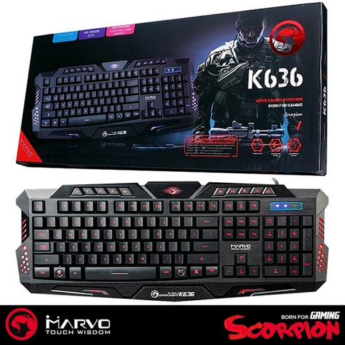 Teclado Membrana Marvo Scorpion Gaming K636