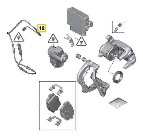 Sensor Balatas Traseras Bmw X4 X5 F25 F26 1243mm Cable