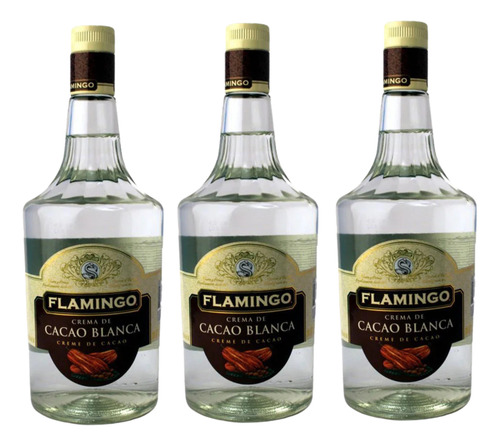 Pack De 3 Piezas De Crema De Cacao Blanca Flamingo 1000 Ml