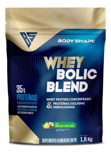 Whey Protein Bolic Refil 1.8kg - Body Shape Abacaxi Com Coco