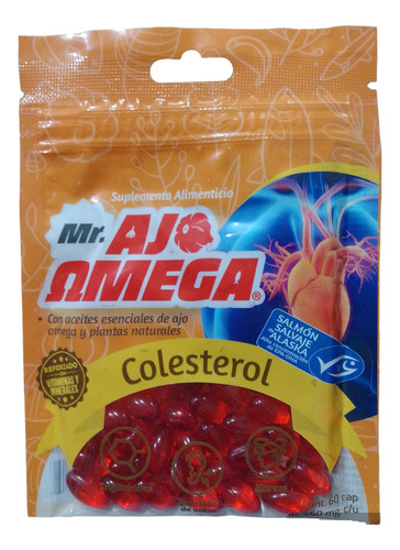 Mr Ajo Omega Colesterol 60 Cápsulas Salmón Triglicéridos Sabor N/a