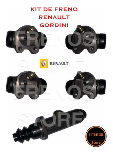 Kit Freno Renault Gordini 1 Bomba +4 Cilindros + 4 Flexibles