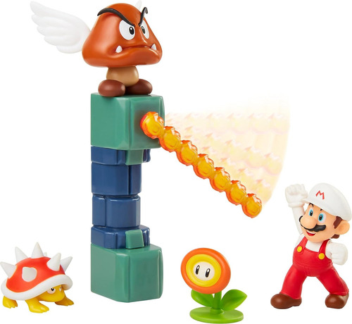 Set Diorama Castillo De Lava Super Mario