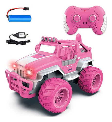 Coches Rc Para Niñas Escala 1:12 Control Remoto Coche Rosa