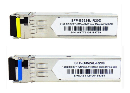 Gbic Sfp B3524l-r20d B5324l-r20d Bidi Wdm 20km Lc 1550/1310