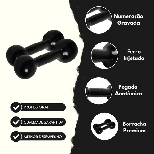 Halter 4 Kg Bola Emborrachado - Peso De Academia Musculação