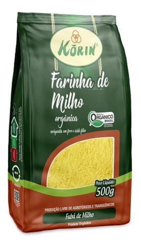 Kit 3x: Farinha De Milho (fubá) Orgânica Korin 500g