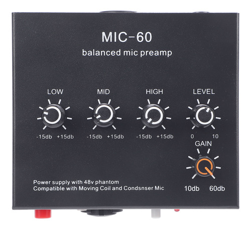 Pré-amplificador De Microfone Balanceado Melhora A Qualidade
