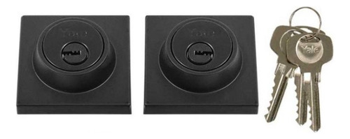 Yale Mx89526 Cerrojo Argos Cuadraddo Llave-llave, Negro