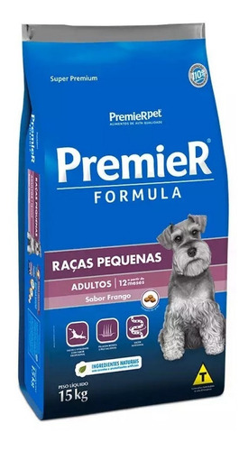 Ração Cachorro Adulto Raças Pequenas Frango 15kg Premier