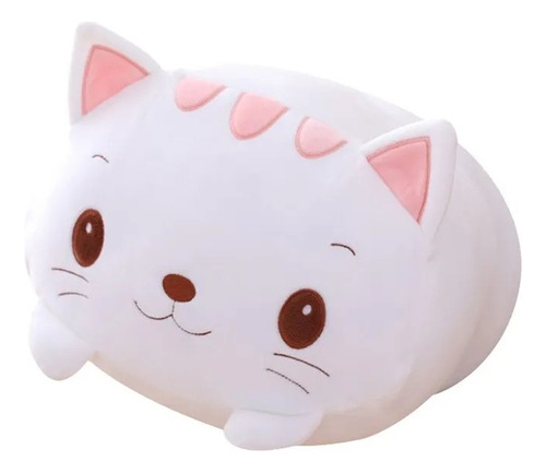 Almohada Peluche Muñeco De Gato Blanco