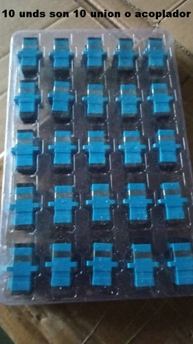 Acoplador Adaptador Fibra Monomodo Sc Sc Apc Union Hembra 4u