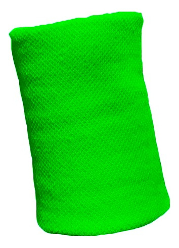 Pack X 6 Pares Muñequeras Deportivas Tenis Pádel Toalla Amarillo Fluo 10,5x7,5