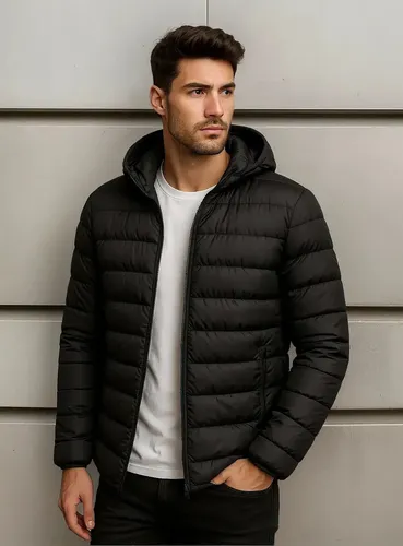 Jaqueta Masculina Bobojaco Preta Look Esportivo Preto G Lisa