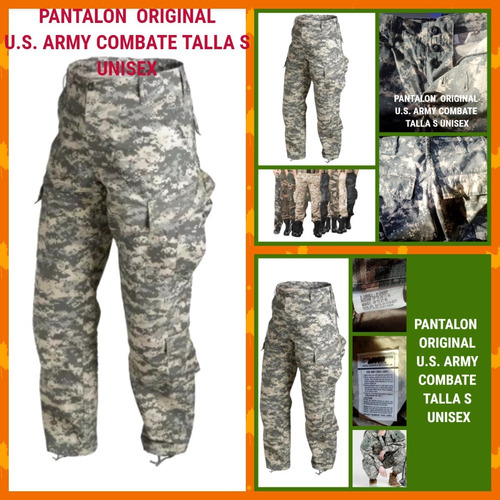 Pantalón Camuflado Unisex Original U.s.army Combat.talla26/s