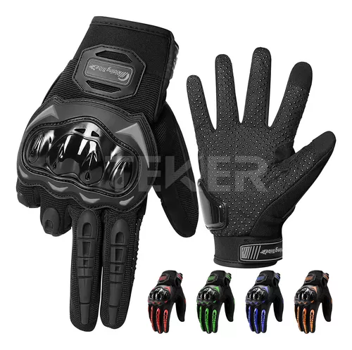 Guantes de moto para hombre Pantalla táctil Dedo completo Motor de carreras de  motos yeacher Protección del motor