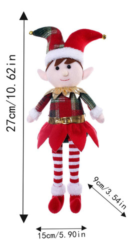Muñeca Navideña De Pierna Larga Muñeca De Navideños De