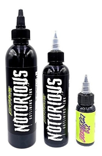 Imagen 1 de 1 de Tinta Para Tatuar Electrum Notorious Black 8oz (236ml)