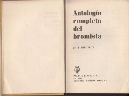 1961 Antologia Completa Del Bromista Por Allen Smith Escaso