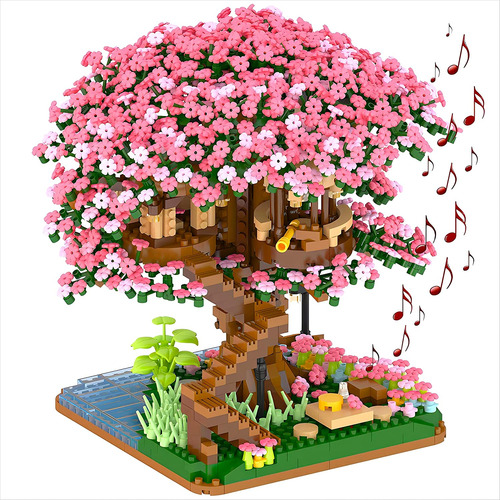 Juego De Construcción De Árbol Bonsái De Cerezo, Escena Orig