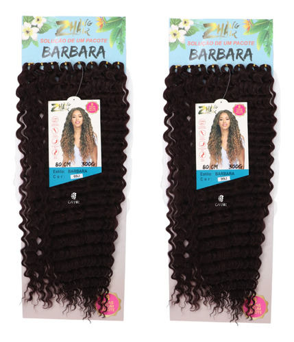 Combo 2 Cabelos Bio Orgânico Cacheado Afro Crochet Braids Cor Vinho 99j