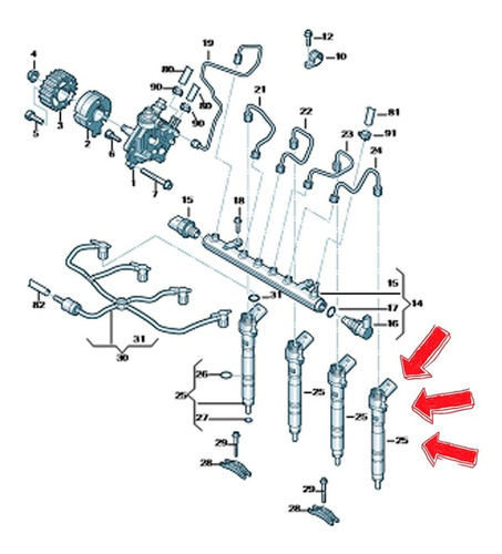 Imagem 5 de 7 de Bico Injetor Amarok Diesel Original Volkswagen