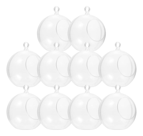 10 Piezas De Navidad Globo Colgante De Plástico Transparente