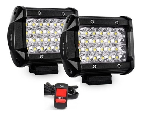 2 Exploradoras Led Rompe Niebla 24 Led 16000lm Moto/carro Al