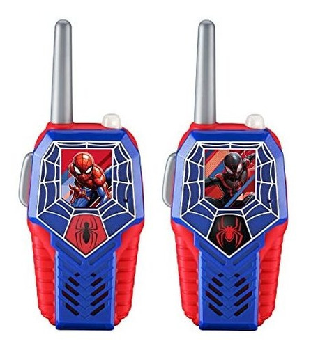 Walkie Talkies Spiderman Con Luces, Para Niños Y Fans.