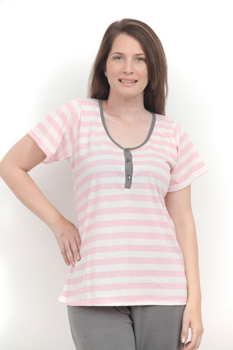 Pijama De Mujer Manga Corta - Pantalón Largo Art 672 Local