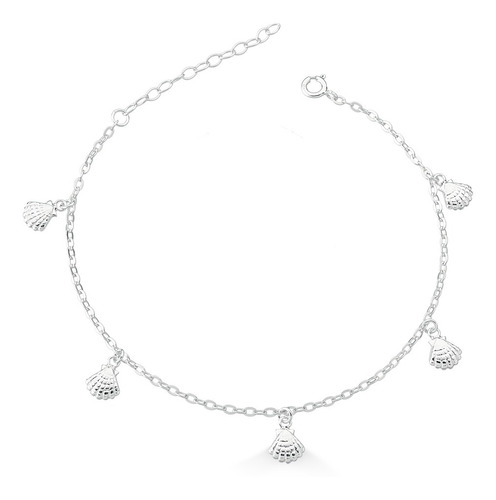 Pulseira De Prata Conchas Do Mar