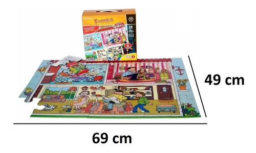 Imagen 3 de 5 de Puzzle Rompecabezas Infantil Familia 28 Piezas - Playking