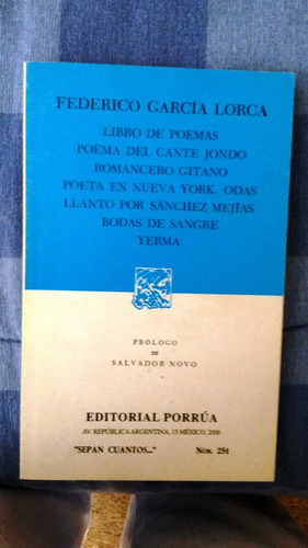 Libro De Poemas/ Poema Del Cante... Federico García Lorca