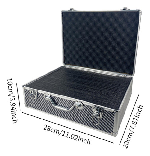 Caja De Herramientas Con Relleno De Esponja 28x20x10cm Plata