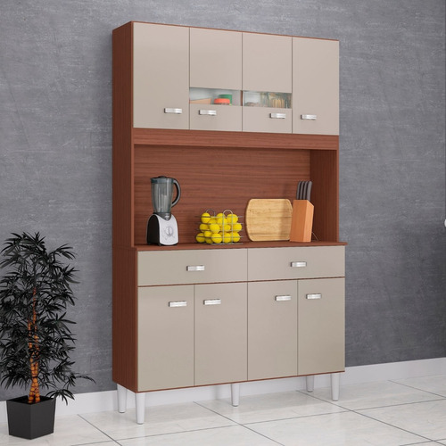 Imagen 3 de 3 de Alacena Mueble Multifuncional Cocina Manu 8 Puertas Cap-h