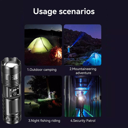 Linterna Altos Lúmenes Luces De Flash Recargables Led Linter
