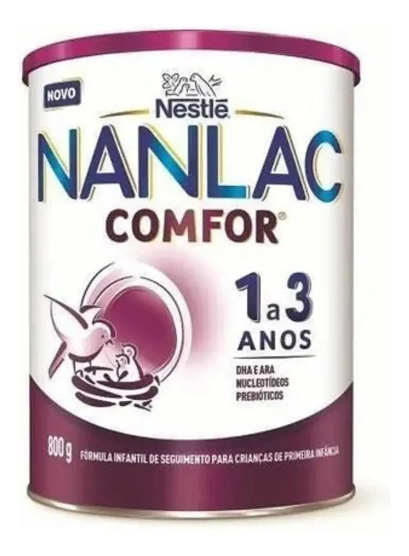Fórmula Infantil Nanlac Comfor Lata 800g Tradicional 1 a 3 anos
